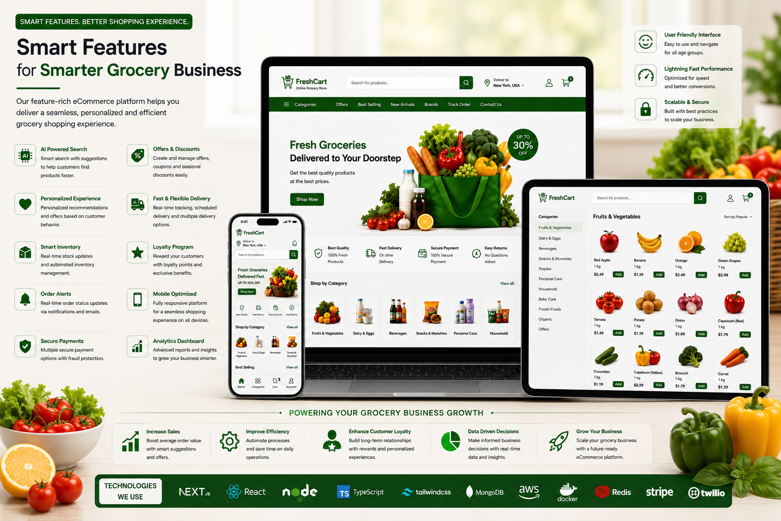 AI Powered Features for Grocery eCommerce Applications