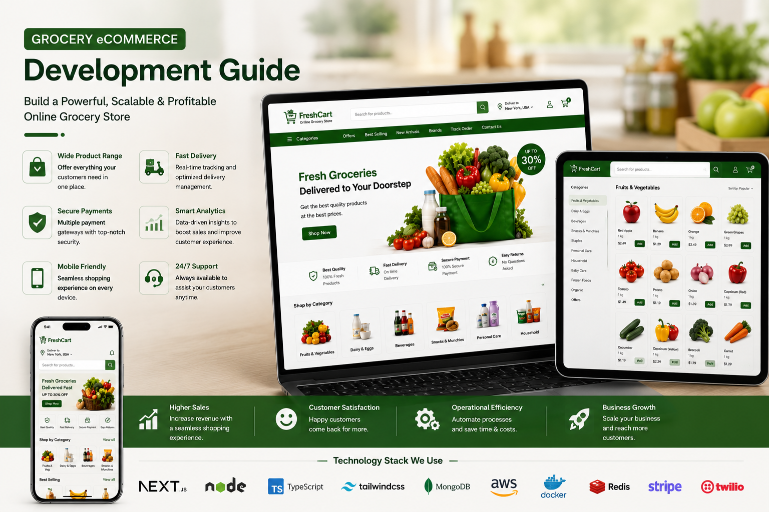 Online Grocery Business Growth Through eCommerce and AI Technology