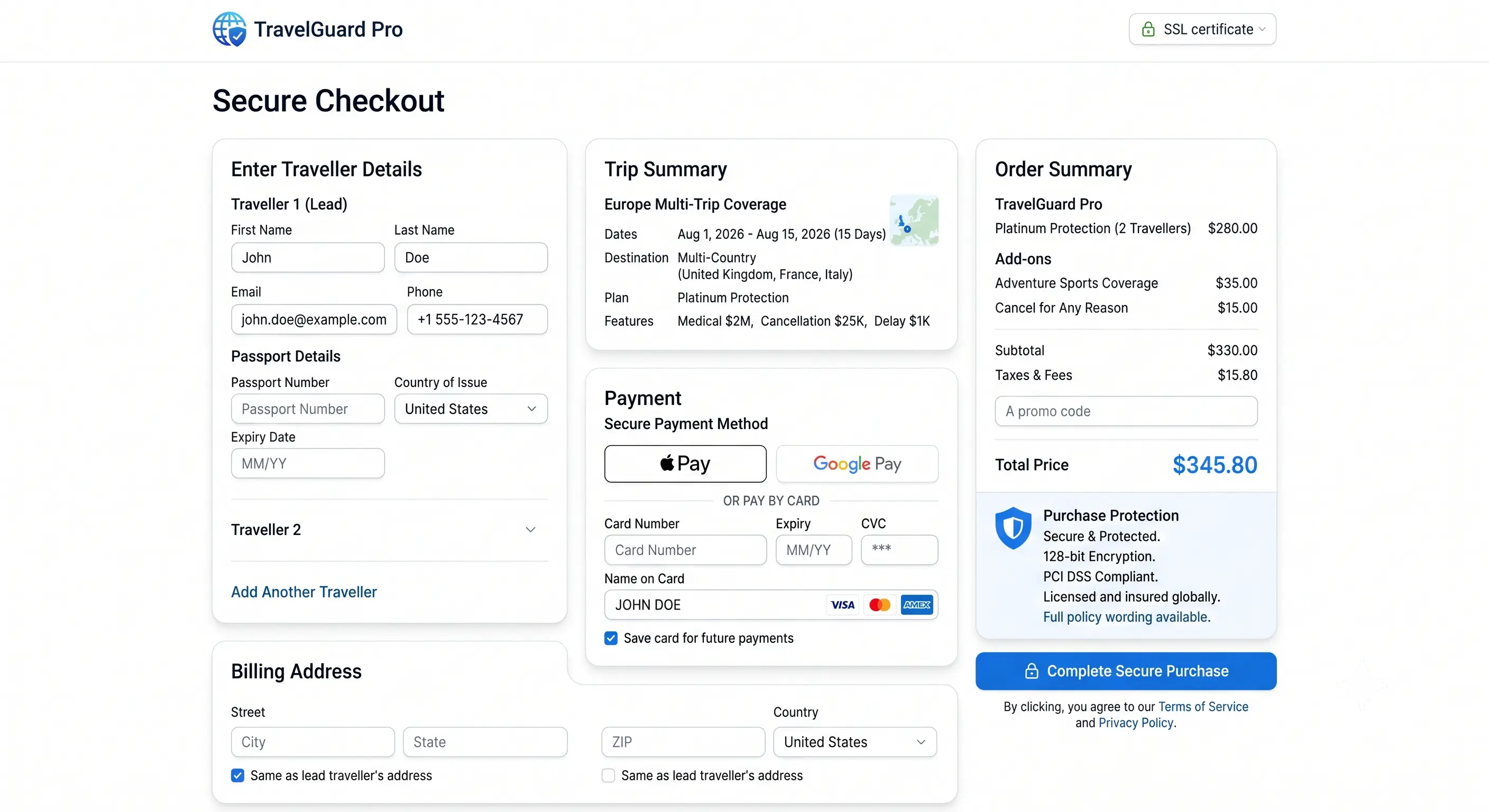 Secure Digital Checkout